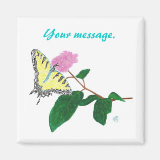 Imán Magnates Personalizados de flor de mariposa de col