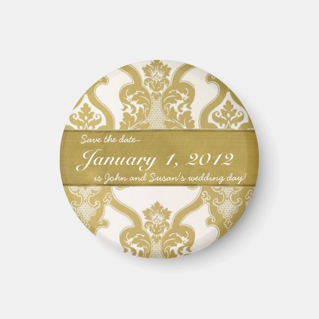 Imán Magnates Royal Gold "Save the Date" (Frente)