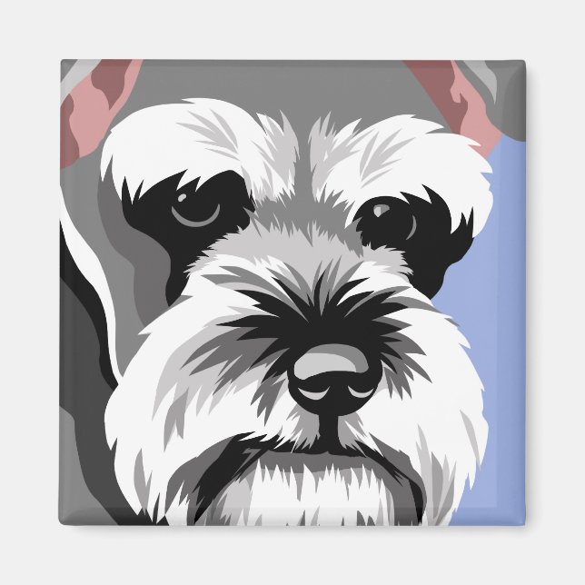 Imán Magnates Schnauzer en miniatura (Frente)