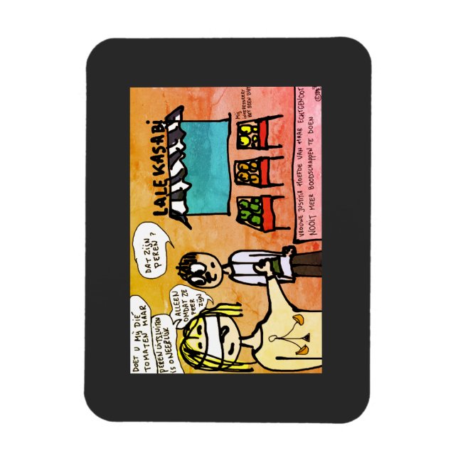 Imán Magneet Vrouwe Justitia doet geen boodschappen (Vertical)