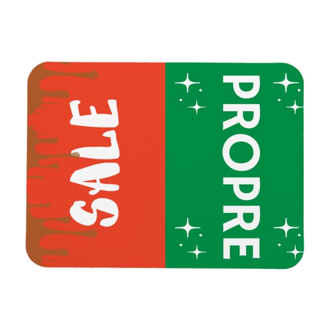 Imán Magnet aimanté lave vaisselle en Français (Horizontal)