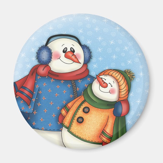 Imán Magnet "Amigos de la nieve" (Frente)