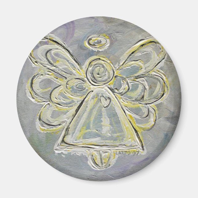 Imán Magnet ángel de la Guardia de la Luz Blanca (Frente)