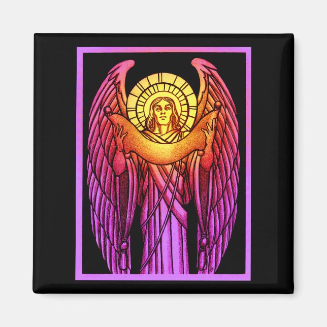 Imán Magnet Angel de Vidrio Mantenido (Frente)