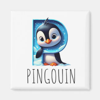 Imán Magnet Animaux Rigolos Lettre P