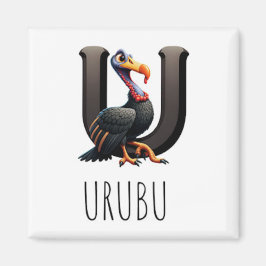 Imán Magnet Animaux Rigolos Lettre U