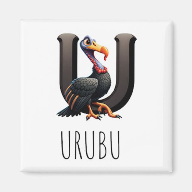 Imán Magnet Animaux Rigolos Lettre U (Frente)