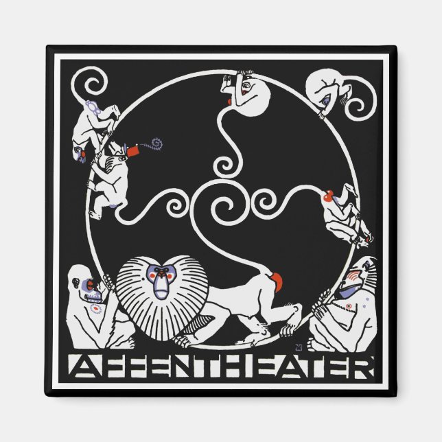 Imán Magnet: Art Nouveau - Cabaret Fledermaus (Frente)
