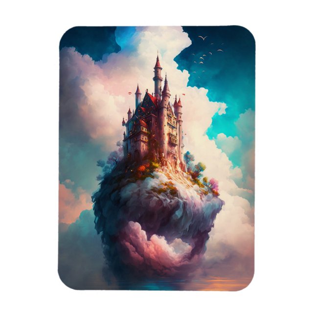 Imán Magnet artístico Fantasy Sky Clouds Castle (Vertical)