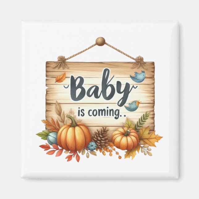 Imán Magnet - Baby Shower Magnet de otoño (Frente)