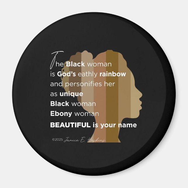 Imán Magnet Beautiful is your name (Frente)