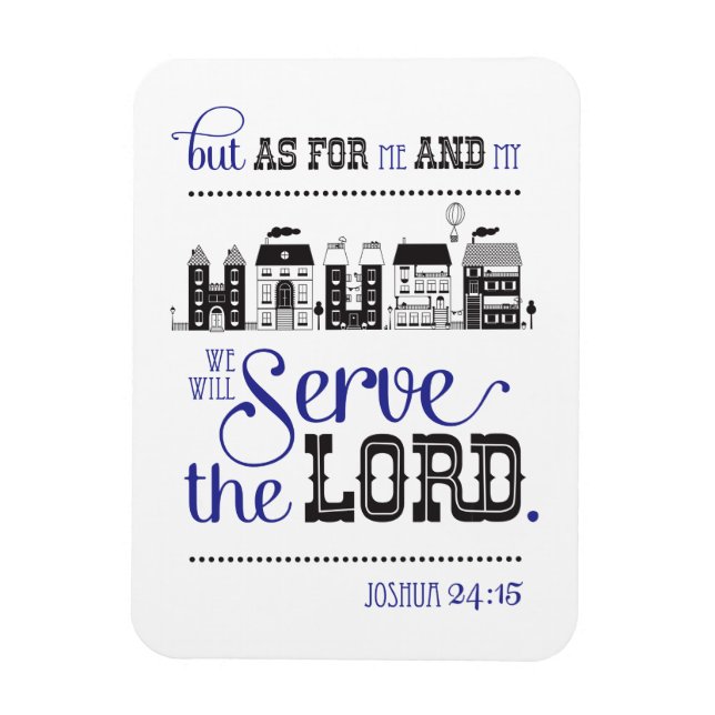 Imán Magnet Bible Scripture Joshua 24:15 Gift (Vertical)