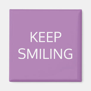 Imán Magnet blanco para seguir sonriendo y lavanda
