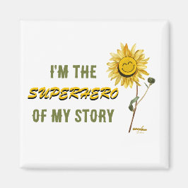 Imán Magnet blanco superhéroe del poeta Adiela Akoo