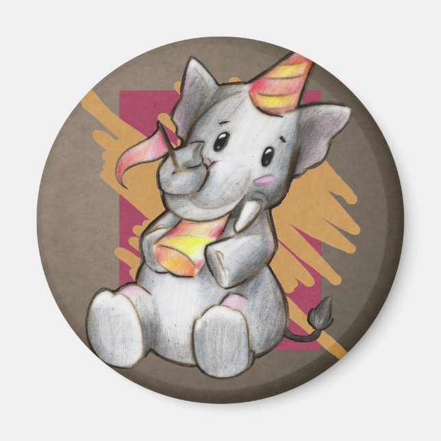 Imán Magnet Blank Elephant (Frente)
