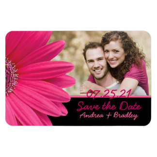 Imán Magnet, Boda de fotografía de Pink Gerbera Daisy