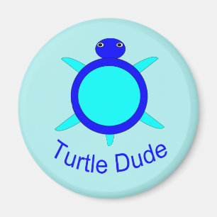 Imán Magnet Bright Blue Turtle Dude
