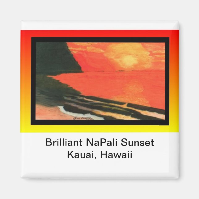Imán Magnet-Brilliant NaPali Sunset (Frente)
