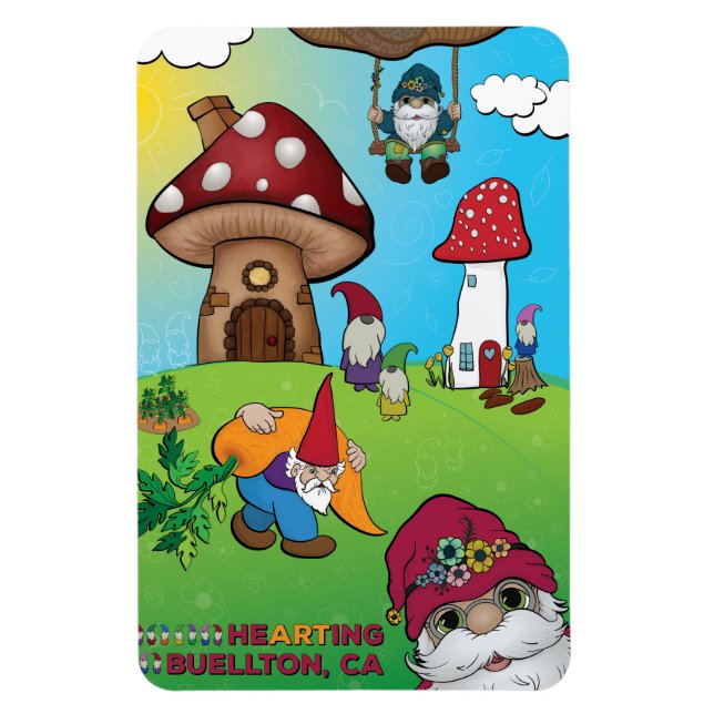 Imán Magnet - Buellton’s Gnomes!  (Vertical)