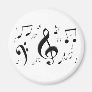 Imán Magnet Bulging Music Notes