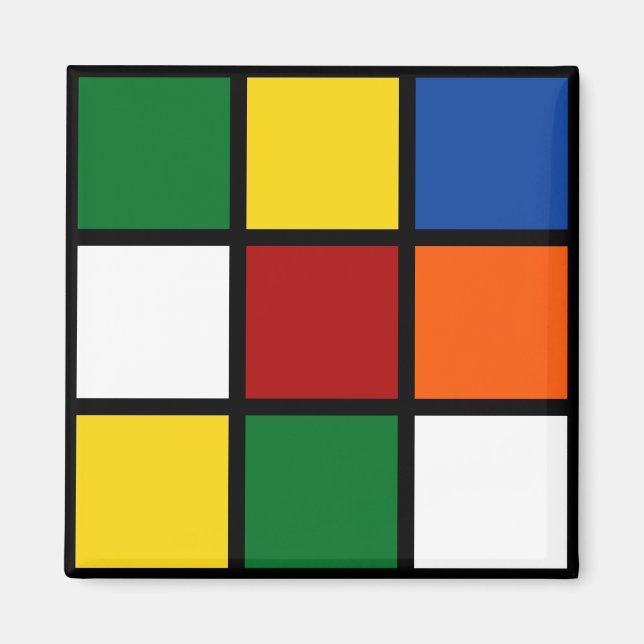 Imán Magnet bunte Quadrate (Frente)