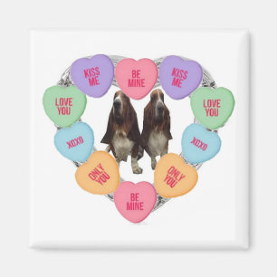 Imán Magnet Candy Love Hearts with Basset