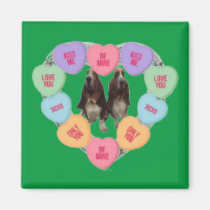 Imán Magnet Candy Love Hearts with Basset