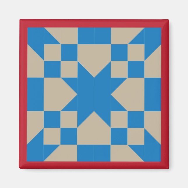 Imán Magnet - Carretera a la plaza Quilt de Oklahoma (Frente)