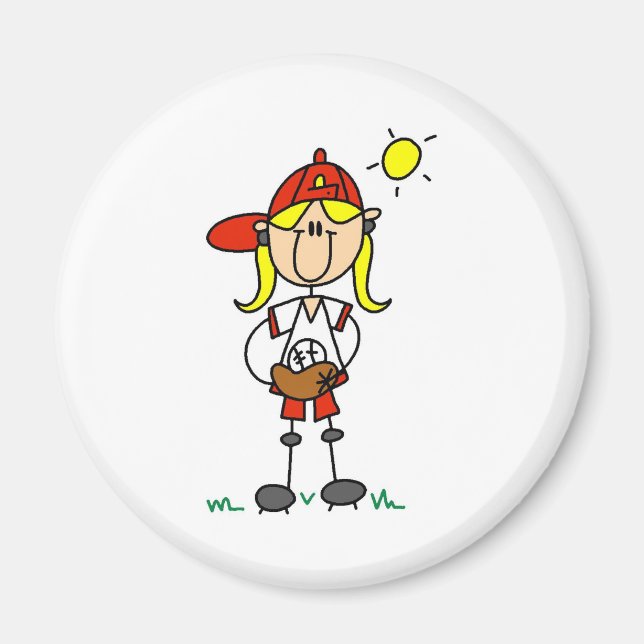 Imán Magnet Chica de Softball (Frente)