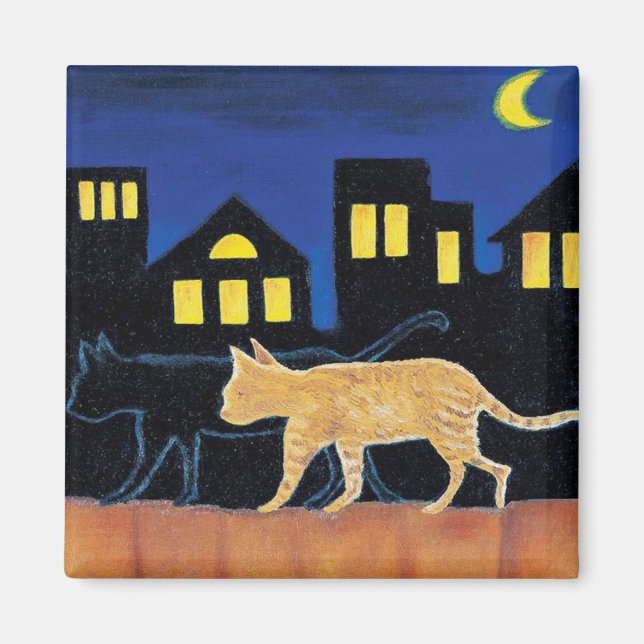 Imán Magnet "Chica fuera de noche" (Frente)