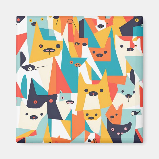 Imán magnet chien style picasso  (Frente)