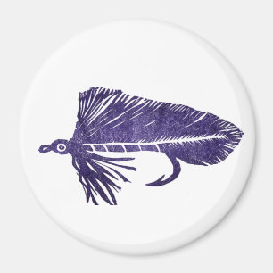 Imán Magnet clásico de trucha aérea "Purple Matuka Stre