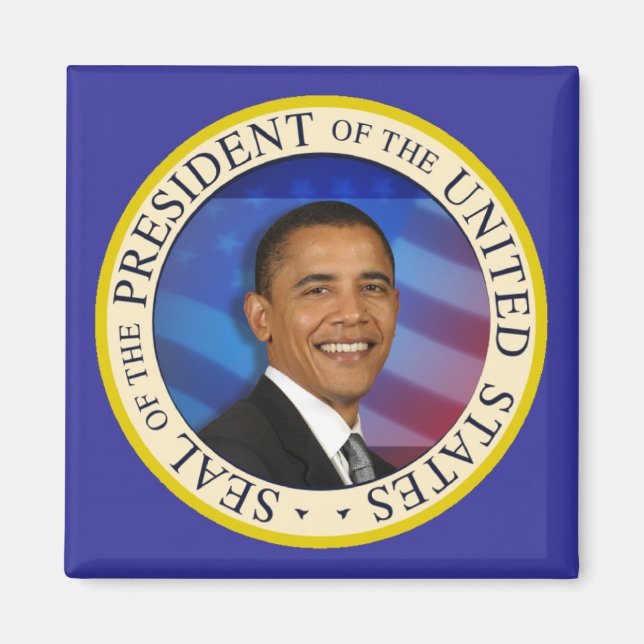Imán Magnet Coleccionables del Presidente Obama (Frente)