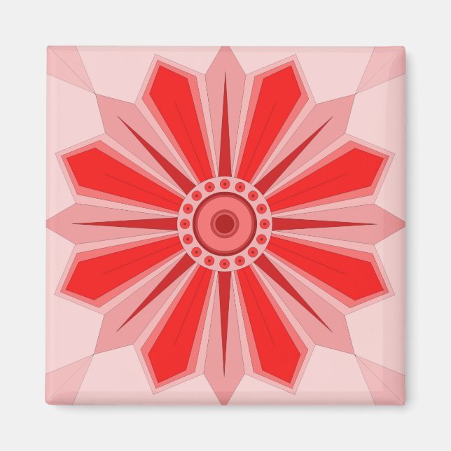 Imán Magnet con arte creativo de la flor (Frente)