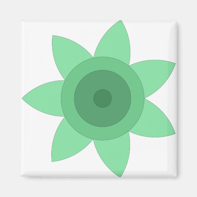 Imán Magnet con arte creativo de la flor (Frente)