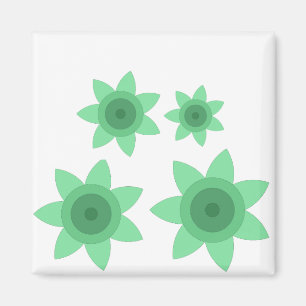 Imán Magnet con arte creativo de la flor