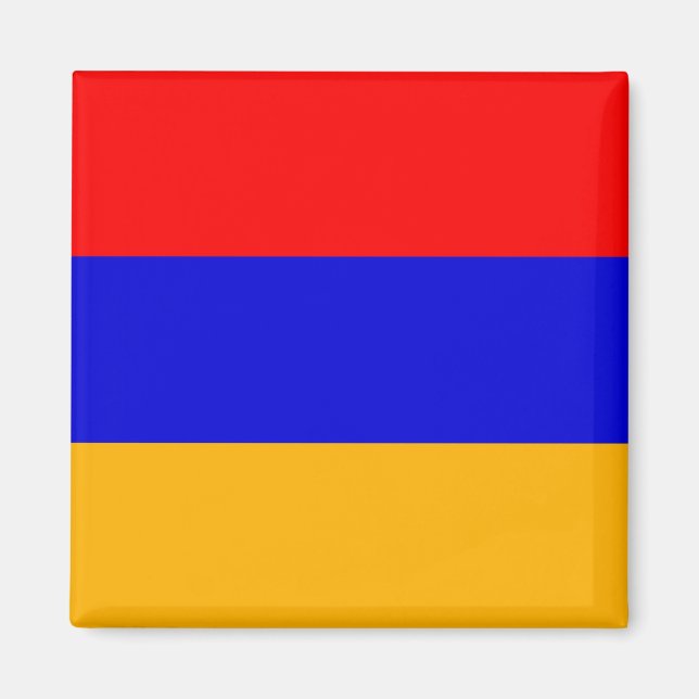 Imán Magnet con bandera de Armenia (Frente)