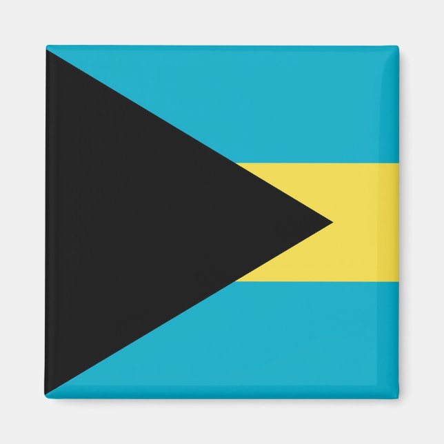 Imán Magnet con bandera de Bahamas (Frente)