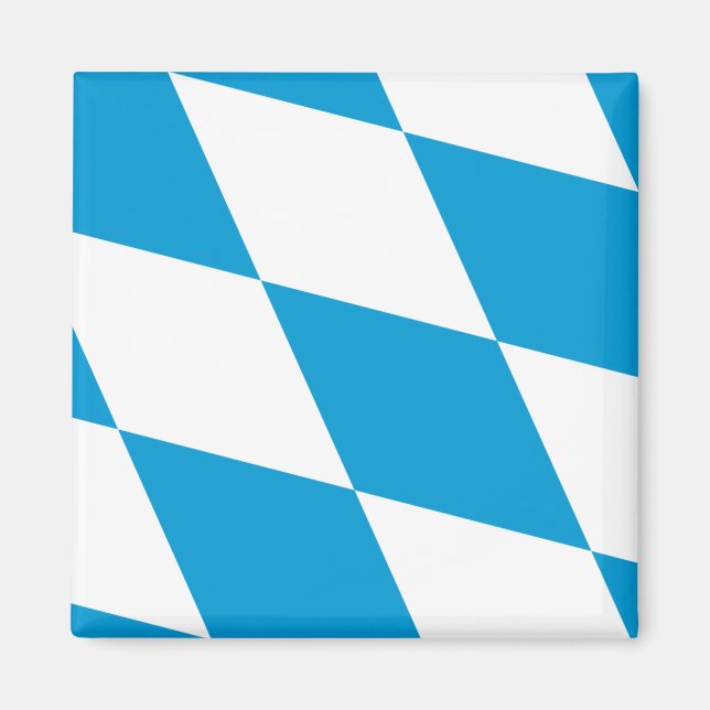 Imán Magnet con bandera de Baviera, Alemania (Frente)