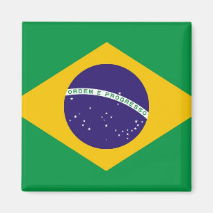 Imán Magnet con bandera de Brasil