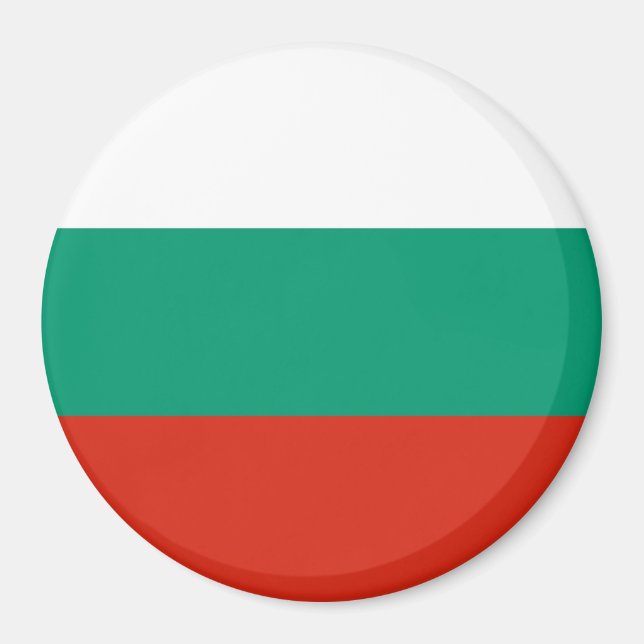 Imán Magnet con bandera de Bulgaria (Frente)