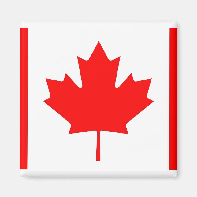 Imán Magnet con bandera de Canadá (Frente)