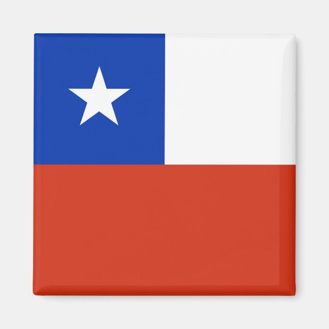 Imán Magnet con bandera de Chile (Frente)