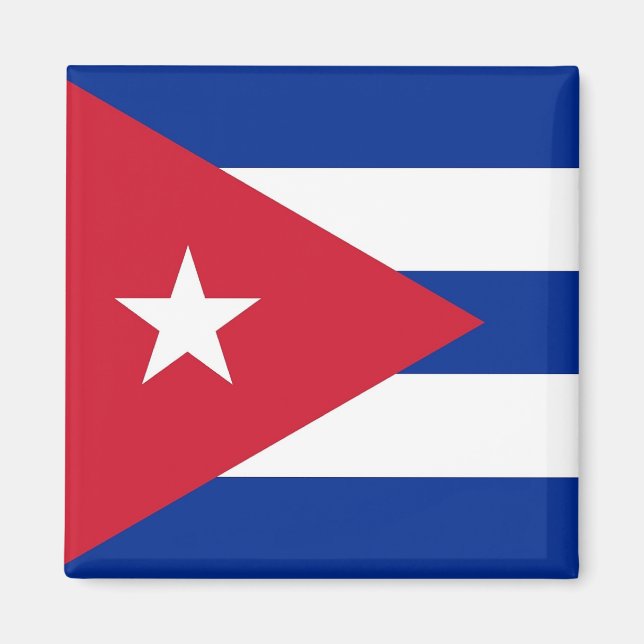 Imán Magnet con bandera de Cuba (Frente)