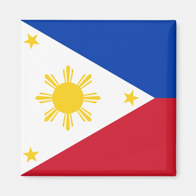 Imán Magnet con bandera de Filipinas (Frente)