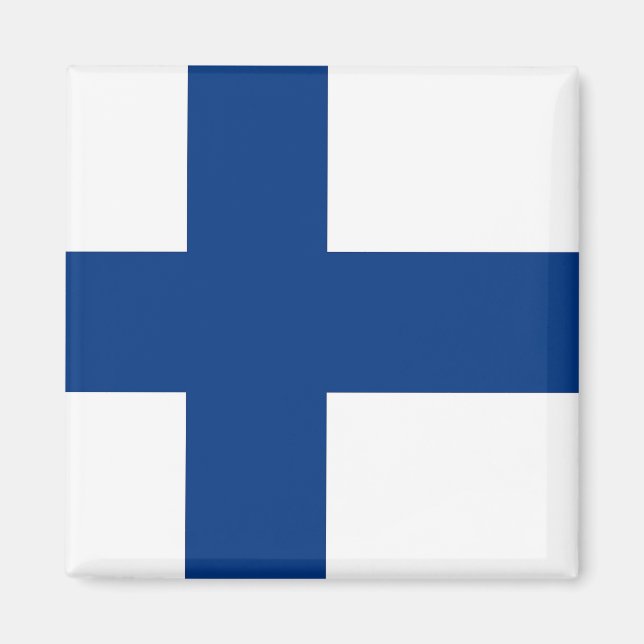 Imán Magnet con bandera de Finlandia (Frente)