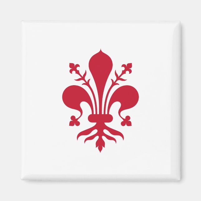 Imán Magnet con bandera de Florencia, Toscana, Italia (Frente)