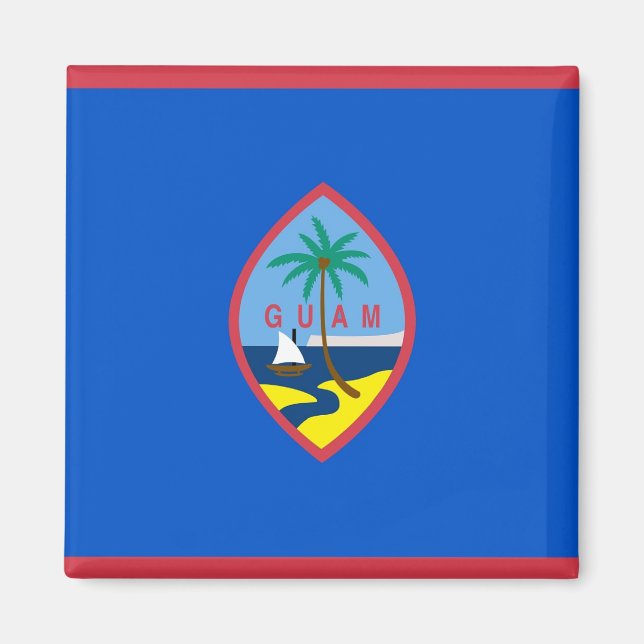 Imán Magnet con bandera de Guam - Estados Unidos (Frente)