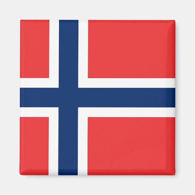 Imán Magnet con bandera de Noruega (Frente)