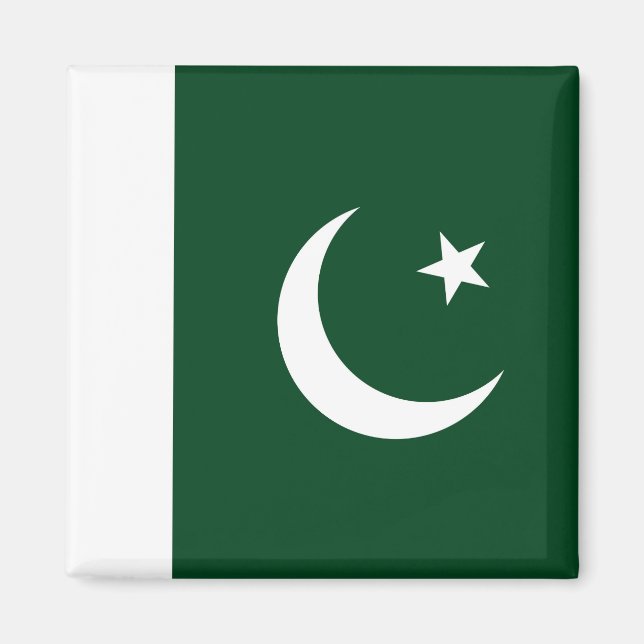 Imán Magnet con bandera de Pakistán (Frente)
